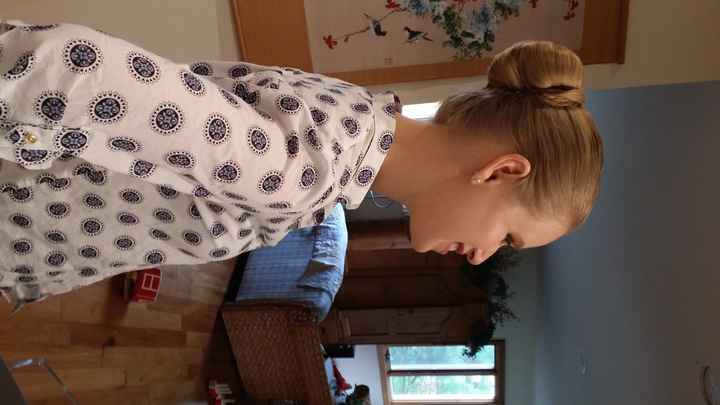 Hair/makeup trial and wedding ring! (pics)