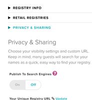 My registry isnt showing up in searches on the Wedding Wire website :( We're only 45 days out! - 1