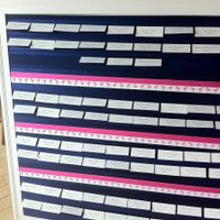 DIY Seating Chart Ribbon Board