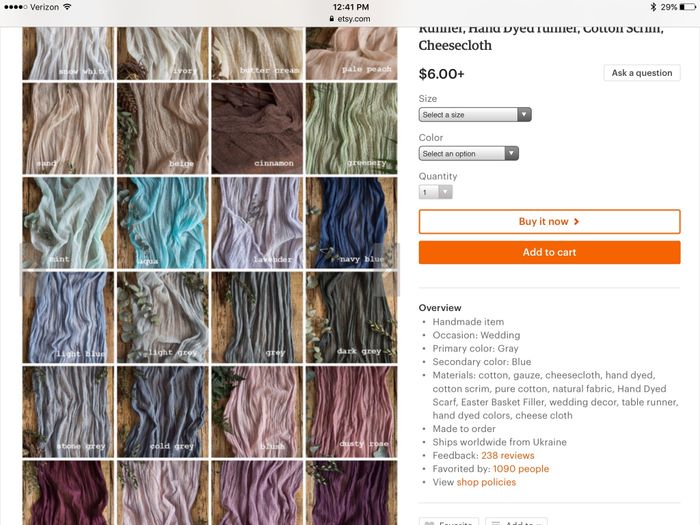 Color Scheme/Table runner help