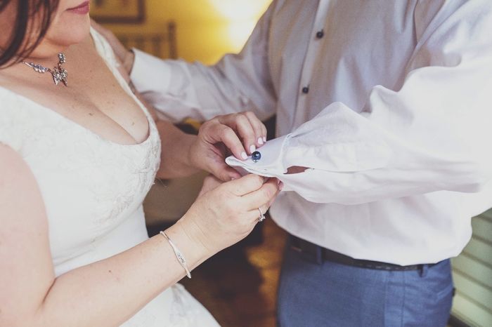 Shirt with studs and cufflinks