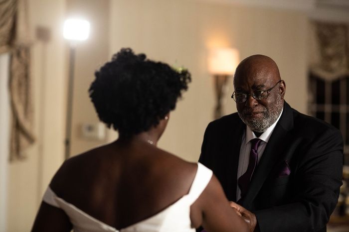 me and my dad during our dance - I'm the baby!