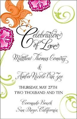 our wedding day programs