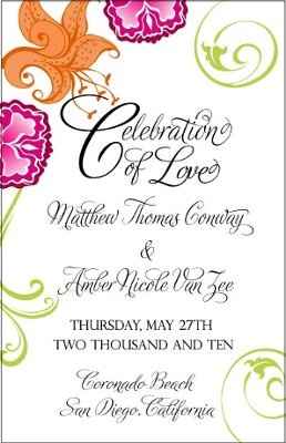 our wedding day programs