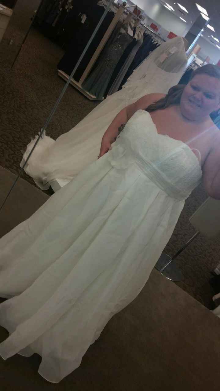 So I love my wedding dress but I'm afraid.