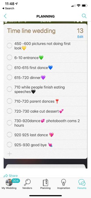 What time is your reception ending?? 1