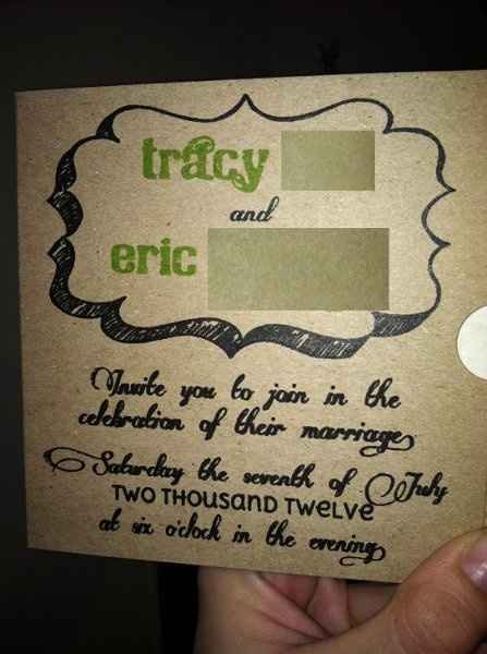 My DIY invitations!  **pics**