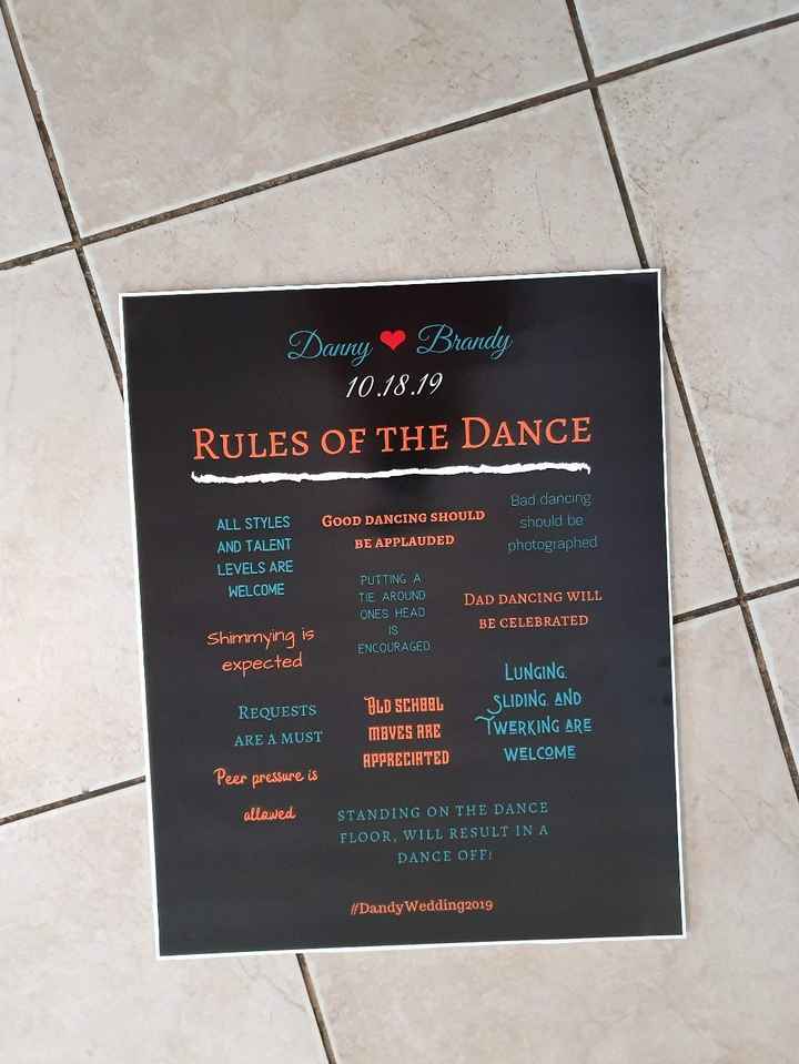 Dance Floor Sign