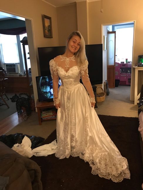 Help! Need someone who can make my moms old wedding dress into one for me! - 1