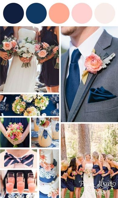 Navy and Coral