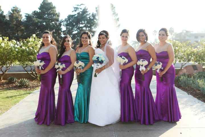 anyone else out there with purple bridesmaid dresses?!