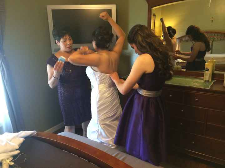 anyone else out there with purple bridesmaid dresses?!