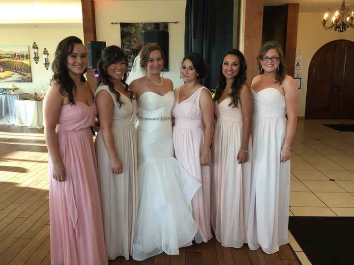 How are you doing mismatched bridesmaid dresses?