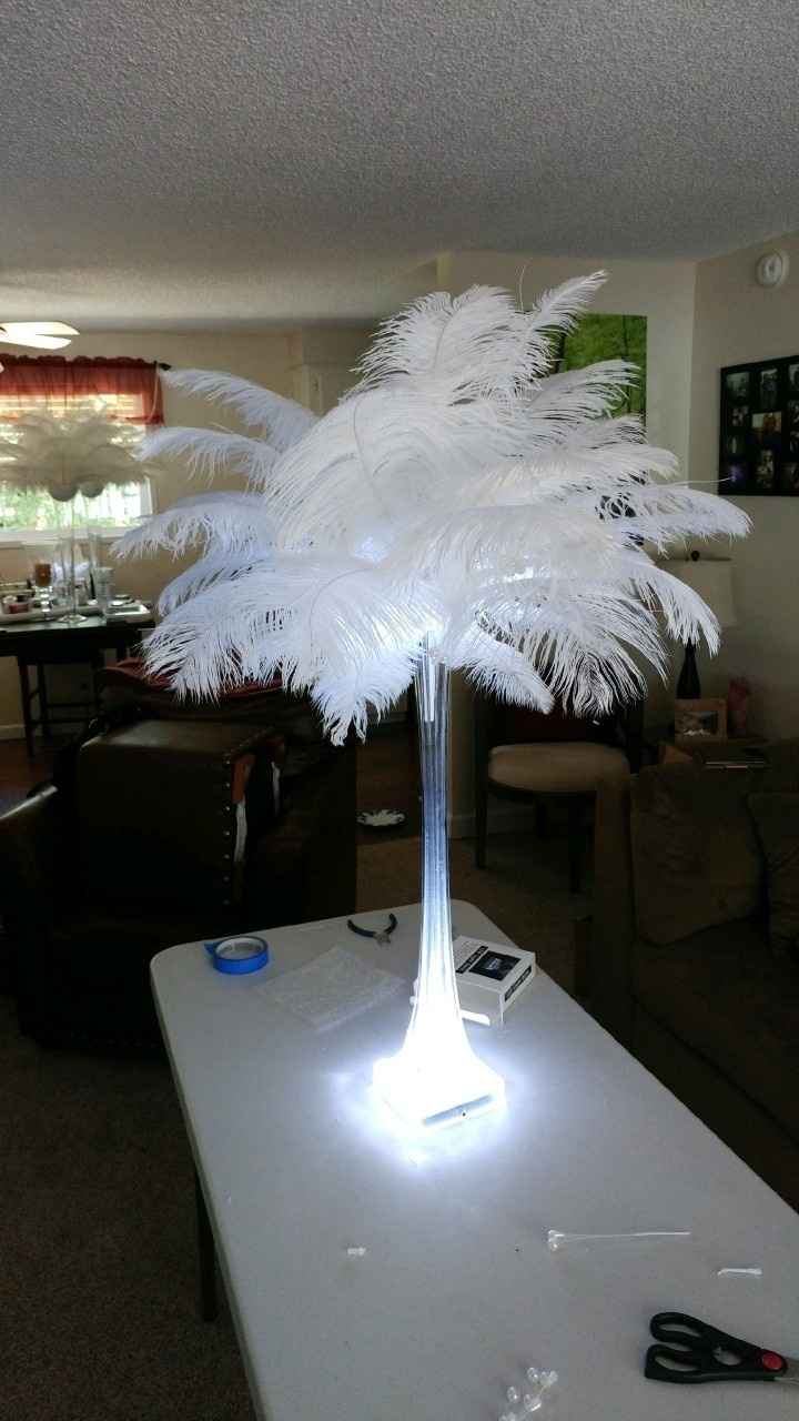 Feather centerpieces!