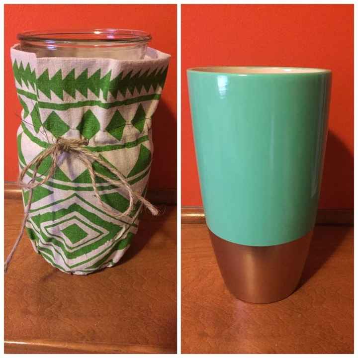 Mix match vases for centerpieces?
