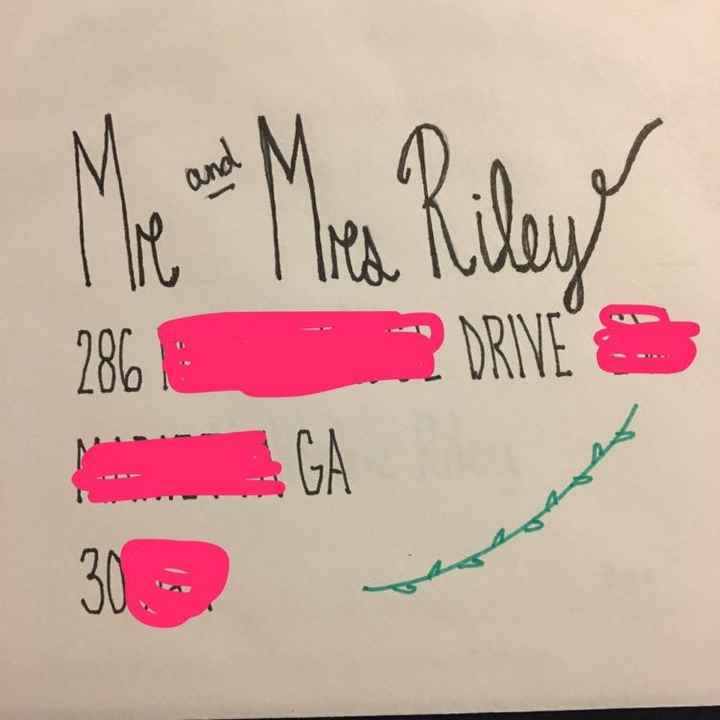 Addressing invites help!