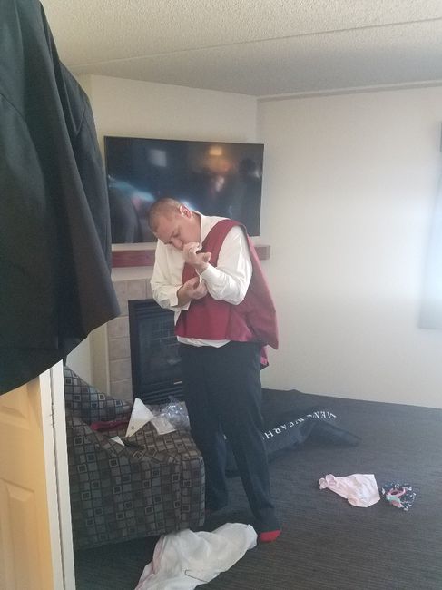 Hubby Getting Ready!