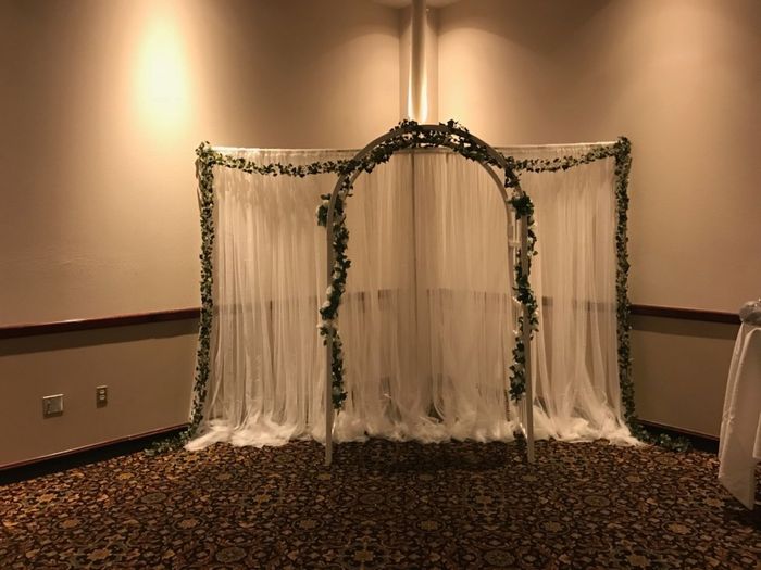 We were married in the corner of the room