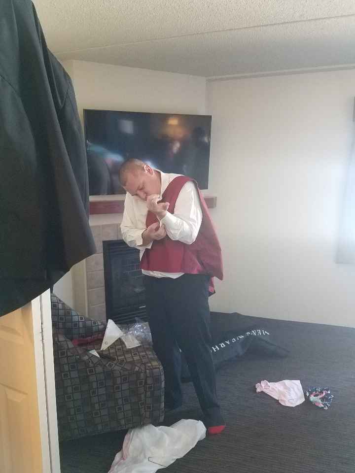 Hubby Getting Ready!