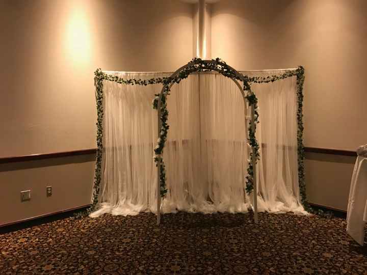 We were married in the corner of the room