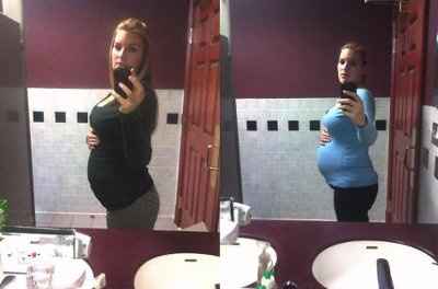 BR: Holy Cow! Baby bump pic!