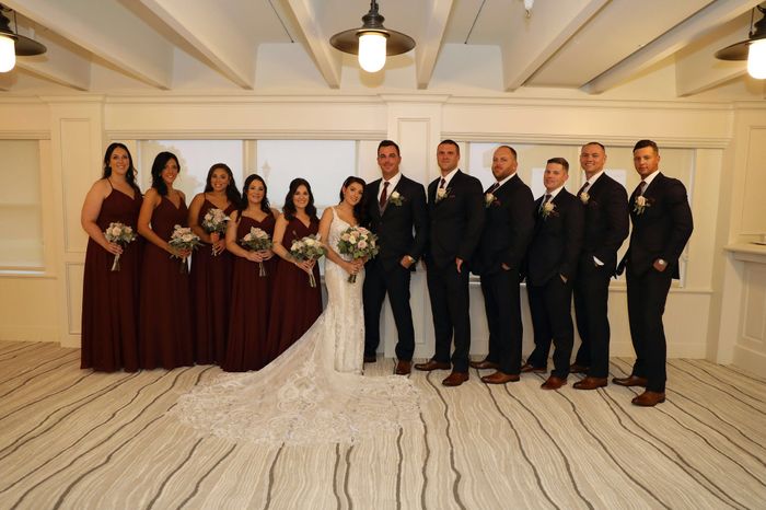 Ivory Champagne Wedding Dress. What color for bridal party? 7