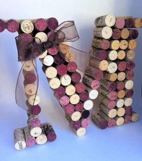 Wine Cork "R" - Guest Book Table