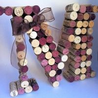 Wine Cork "R" - Guest Book Table