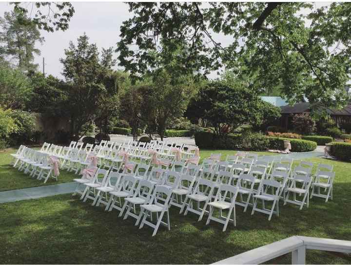Outdoor wedding ceremony in the summer in Houston, Texas - 2