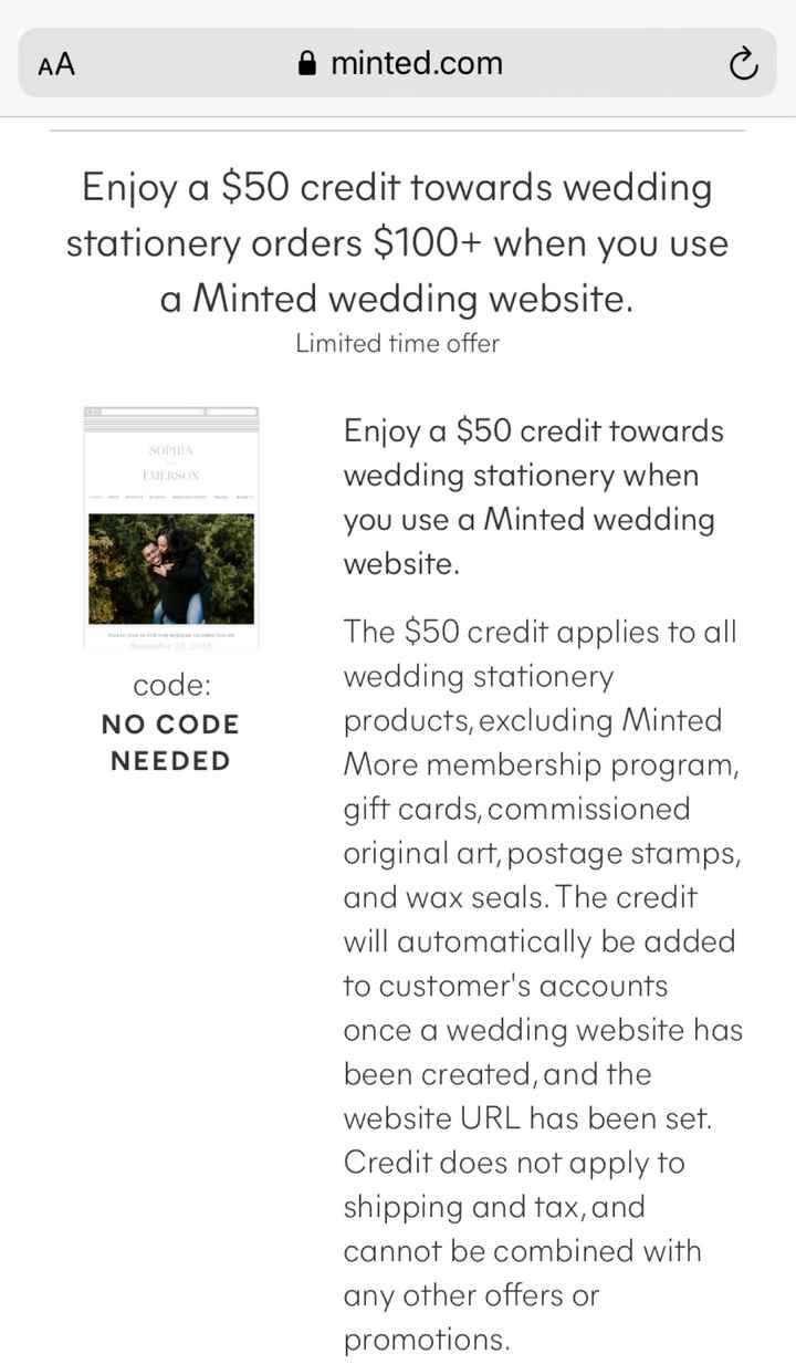 Minted promo code - 1