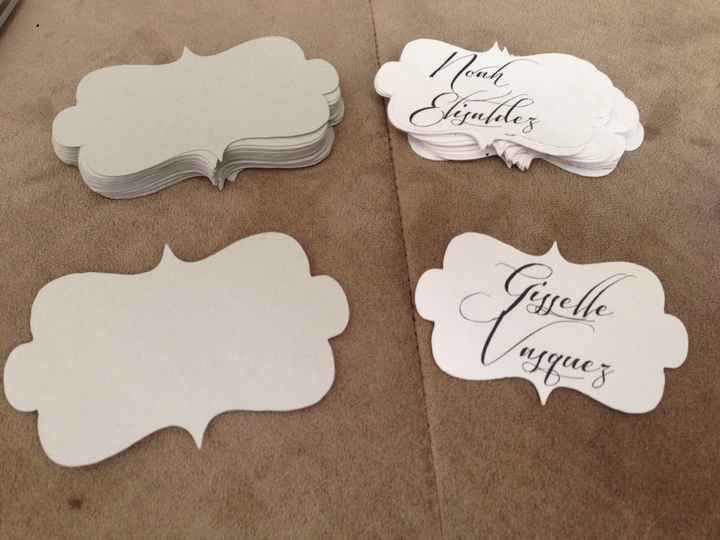 Started making out Name Cards  Vintage Fairytale Theme Wedding