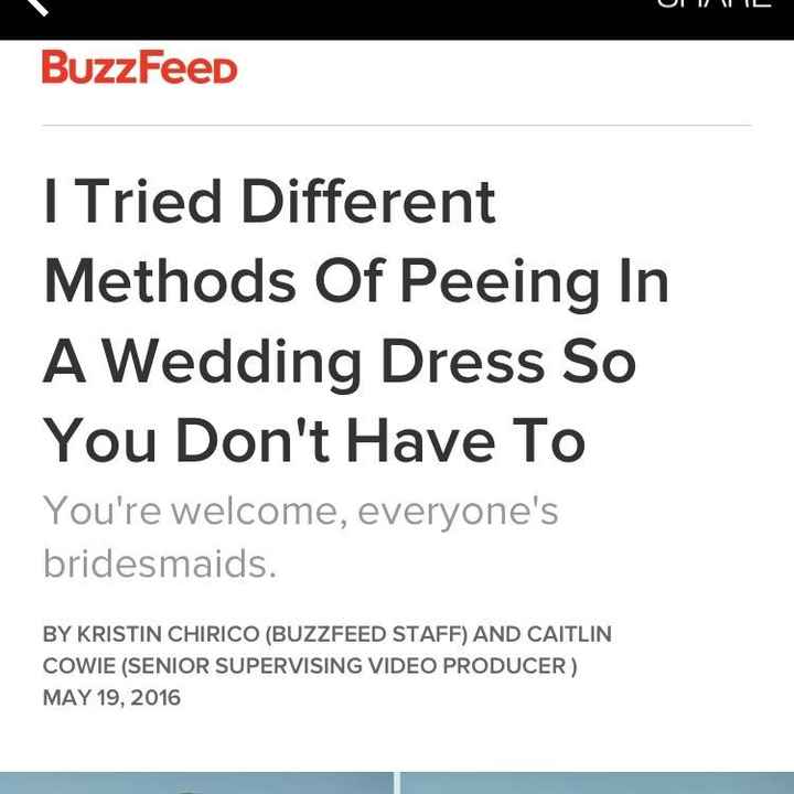 LOL I Tried Different Methods Of Peeing In A Wedding Dress So You Don't Have To