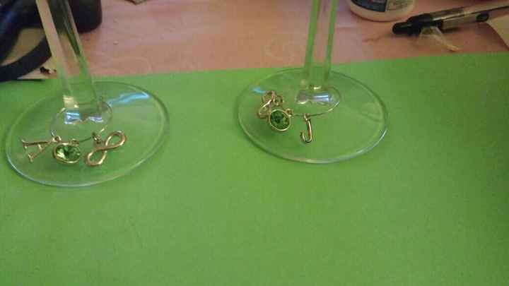 We made our guest book, diyed flutes, invites and centerpieces