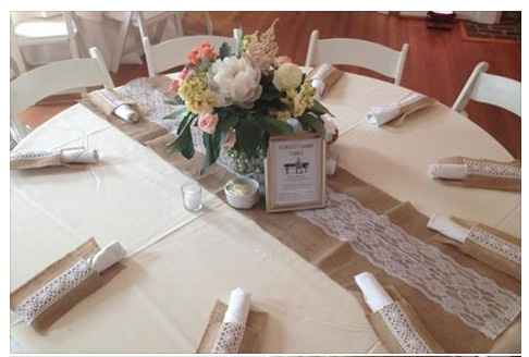 Food is served buffet style, so what do you put at the table setting?