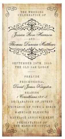Anyone using rack cards as wedding programs?