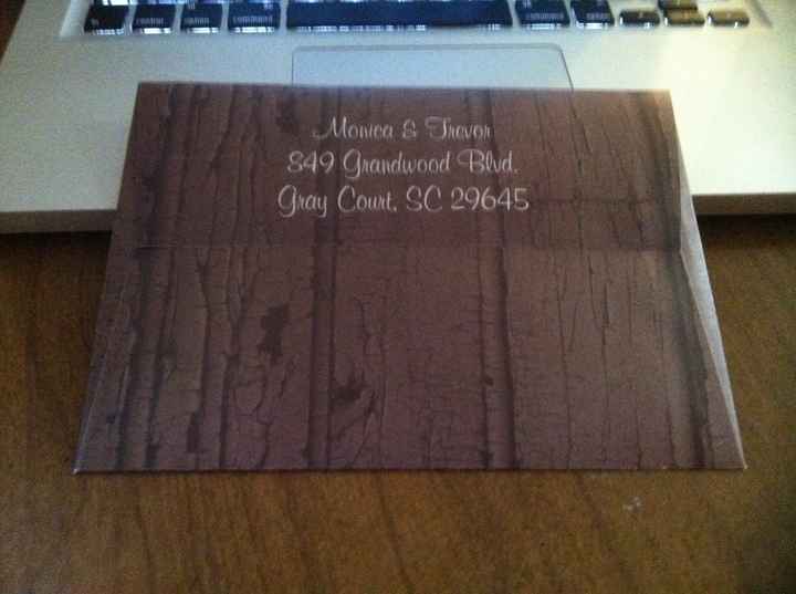 Rehearsal dinner invites all done and ready to be mailed out....at the end of September! lol