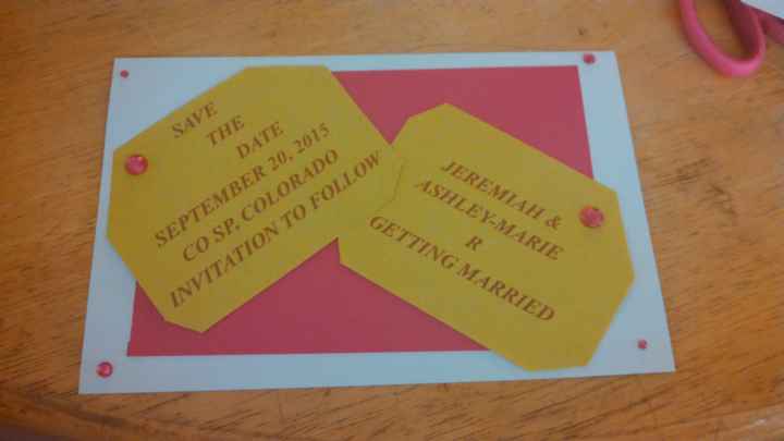 save the dates put together and done yay!