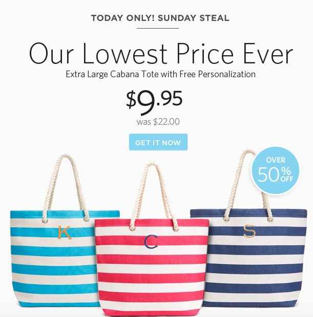 PSA: TK tote sale-today only