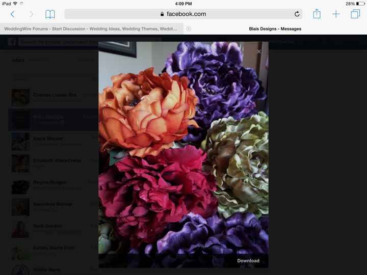 Flowers for my silk bouquets are in...