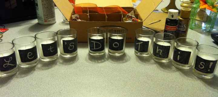 My DIY chalkboard votives