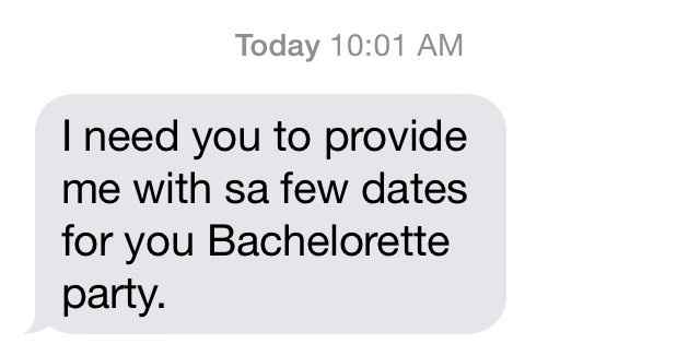 So, I got this text from my MOH this morning....