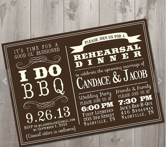 Rehearsal dinner invitations