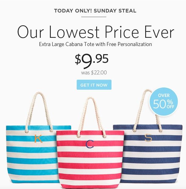 PSA: TK tote sale-today only