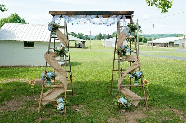 Flowers for our wedding arch...a quick mock-up