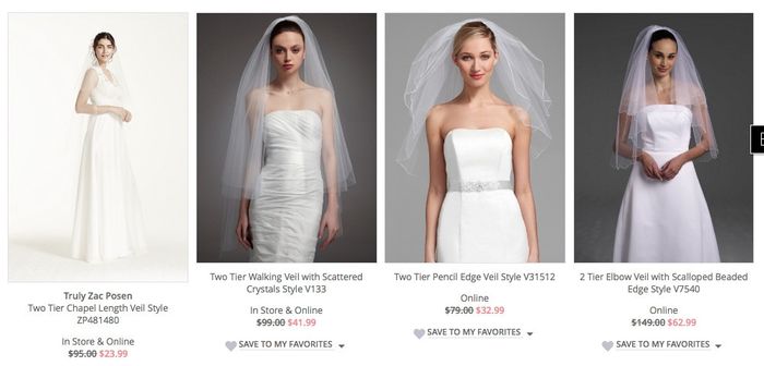 PSA: David's Bridal online veil sale
