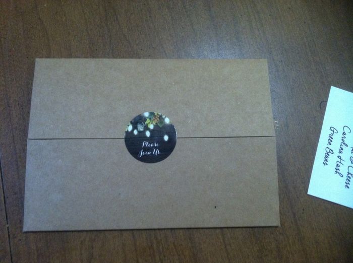 Rehearsal dinner invites all done and ready to be mailed out....at the end of September! lol