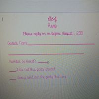My Rsvp Word and Font opinions please
