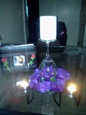 Centerpieces and guestbook scrapbooks :)