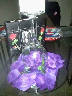 Centerpieces and guestbook scrapbooks :)
