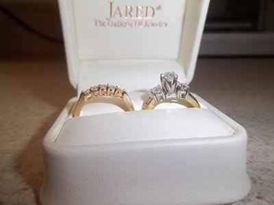 wedding band and dress came in!!!!